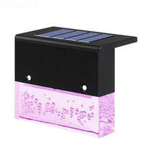 将图片加载到图库查看器，LED Solar Fence Light Outdoor Courtyard Home Garden Decoration Light RGB Waterproof Plywood Lights Decorative Table Lamp Cute Study Lamps for Bedroom Décor
