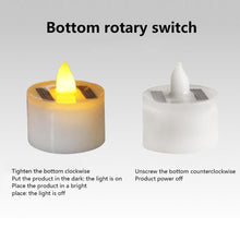 将图片加载到图库查看器，LED Solar Lamp Solar Electronic Candle Light LED Tea Lights Candles Battery Powered Fake Candles for Wedding Party Holidays Home Decoration Outdoor Electronic Flameless Candle Light For Outdoor Christmas Halloween
