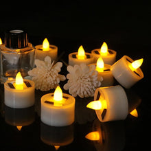 将图片加载到图库查看器，LED Solar Lamp Solar Electronic Candle Light LED Tea Lights Candles Battery Powered Fake Candles for Wedding Party Holidays Home Decoration Outdoor Electronic Flameless Candle Light For Outdoor Christmas Halloween
