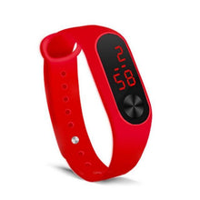 将图片加载到图库查看器，LED Sports Watches Women Silicone Electronic Digital Watch Student Wrist Bracelet LED Digital Silicone Strap Creative Hand Ring Electronic Watch Suitable For Women Men Student Kids
