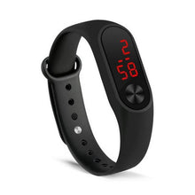 将图片加载到图库查看器，LED Sports Watches Women Silicone Electronic Digital Watch Student Wrist Bracelet LED Digital Silicone Strap Creative Hand Ring Electronic Watch Suitable For Women Men Student Kids
