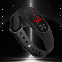 将图片加载到图库查看器，LED Sports Watches Women Silicone Electronic Digital Watch Student Wrist Bracelet LED Digital Silicone Strap Creative Hand Ring Electronic Watch Suitable For Women Men Student Kids
