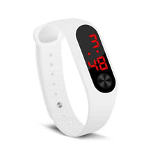 将图片加载到图库查看器，LED Sports Watches Women Silicone Electronic Digital Watch Student Wrist Bracelet LED Digital Silicone Strap Creative Hand Ring Electronic Watch Suitable For Women Men Student Kids
