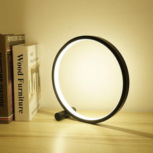 将图片加载到图库查看器，LED Table Lamp Bedroom Bedside Lamp Round Acrylic Living Room Lamp Reading Lamp Black/white Touch Control Dimmable Night Light Decorative Table Lamp Cute Study Lamps for Bedroom Décor
