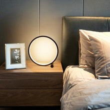 将图片加载到图库查看器，LED Table Lamp Bedroom Bedside Lamp Round Acrylic Living Room Lamp Reading Lamp Black/white Touch Control Dimmable Night Light Decorative Table Lamp Cute Study Lamps for Bedroom Décor
