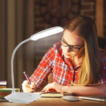 将图片加载到图库查看器，LED Three-Speed Touch Dimming Reading Lamp USB Charging Plug-in White Warm Eye Protection Student Table Light Study Night Light Decorative Table Lamp Cute Study Lamps for Bedroom Décor
