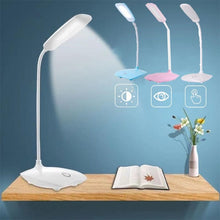 将图片加载到图库查看器，LED Three-Speed Touch Dimming Reading Lamp USB Charging Plug-in White Warm Eye Protection Student Table Light Study Night Light Decorative Table Lamp Cute Study Lamps for Bedroom Décor
