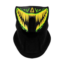 将图片加载到图库查看器，LED Warm Headgear ED Face Mask Party Masks Light Up Dance Halloween Cosplay Easter Rave Mask Luminous Costume Washable Foldable  Luminous Cool Party Mask Activated Light Up Mask Led Music Party Mask Led Music Mask for Festival Party
