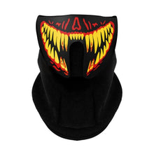 将图片加载到图库查看器，LED Warm Headgear ED Face Mask Party Masks Light Up Dance Halloween Cosplay Easter Rave Mask Luminous Costume Washable Foldable  Luminous Cool Party Mask Activated Light Up Mask Led Music Party Mask Led Music Mask for Festival Party
