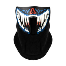 将图片加载到图库查看器，LED Warm Headgear ED Face Mask Party Masks Light Up Dance Halloween Cosplay Easter Rave Mask Luminous Costume Washable Foldable  Luminous Cool Party Mask Activated Light Up Mask Led Music Party Mask Led Music Mask for Festival Party
