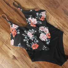 Load image into Gallery viewer, Leopard Bikini High Waist Bikini Animal Print Floral Swimsuit Ruffle Swimsuit Plus Size Swimwear Women Swimsuits for Women Two Piece Bathing Suits Ruffle Tops With High Waist Bottoms Bikini Sets For Teen Girls
