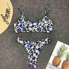 Load image into Gallery viewer, Leopard Bikini Women Swimwear Female Swimsuit Women Two Pieces Scalloped Bikini Set Swimsuits  Bathing Suit Two-pieces Bikini Set Bather Bathing Suit
