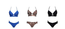 Load image into Gallery viewer, Leopard Bikinis Women Summer Swimsuit Strapless Bandage Bathing Suits Women's Halter Triangle Bikini Bottom Soft Two Piece Swimsuits Low Waist Push Up Bikini Set Swimwear
