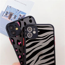 将图片加载到图库查看器，Leopard Print Elegant Pattern Protective Phone Case Translucent Hard Back With Silicone Leopard Pattern Phone Case For Iphone 11 Pro Max 12 13 Mini X Xs Max 7 8 Plus Mobile Phone Protective Case
