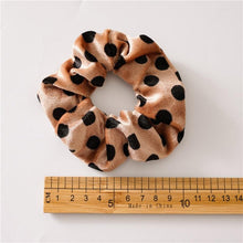 Load image into Gallery viewer, Leopard Velvet Scrunchies Hair Accessories For Women Girl Elastic Hair Ring Hair tie Ponytail Holder Rubber Hair Band Ponytail Holder Accessories for Women And Girls

