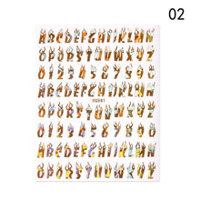 将图片加载到图库查看器，Letter 3D Decals Nail Art Stickers English Old Font Black Number Tattoo Nails Design Water Sliders Manicure Decoration 3D Nail Supplies Holographic Old English Character Nail Self-Adhesive Sticker English Font Design Manicure Decorations Accessories

