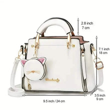 Load image into Gallery viewer, Letter Decor Hand Satchel Bag
