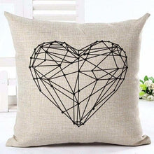 Load image into Gallery viewer, Letter Love Home Cushion Covers Cotton Linen Black White Pillow Cover I Love You Forever and Always Throw Pillow Case Love Letter Pillow Cushion Covers Fashion Home Decor Cover Sofa Bed Nordic Decorative Pillow Case 45x45CM
