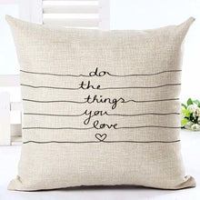 Load image into Gallery viewer, Letter Love Home Cushion Covers Cotton Linen Black White Pillow Cover I Love You Forever and Always Throw Pillow Case Love Letter Pillow Cushion Covers Fashion Home Decor Cover Sofa Bed Nordic Decorative Pillow Case 45x45CM
