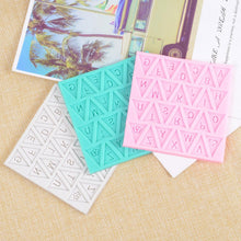 Load image into Gallery viewer, Letters Mold Triangle Alphabet Silicone Baking Mould Cupcake Decorating Tool Fondant Candy Chocolate Gumpaste Nonstick Letters Mold Triangle Alphabet Silicone Baking Mould Cupcake Decorating Tool
