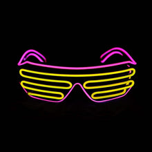 Load image into Gallery viewer, Light Up Shutter Neon Rave Flashing LED Sunglasses
