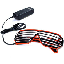 Load image into Gallery viewer, Light Up Shutter Neon Rave Flashing LED Sunglasses
