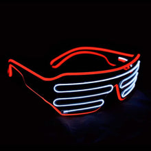 Load image into Gallery viewer, Light Up Shutter Neon Rave Flashing LED Sunglasses
