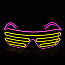 Load image into Gallery viewer, Light Up Shutter Neon Rave Flashing LED Sunglasses
