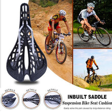 将图片加载到图库查看器，Lightweight Bicycle Front Seat Mat Bike Saddle Bicycle Seat Cushion Pad Breathable Soft Spider Web Saddle Cycling Bicycle Hollow Seat Saddle Comfy Ultra Light Mountain Bike Road Bicycle Saddle
