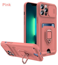 将图片加载到图库查看器，Lightweight Heavy Duty Protective Case With Rotatable Kickstand Ring For iPhone 13 14 Case Magnetic Ring Holder Cover for iPhone 12 11 14 Pro Wallet Card Armor iphone Case

