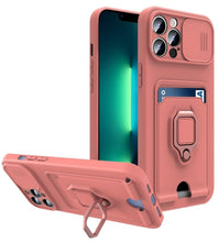 将图片加载到图库查看器，Lightweight Heavy Duty Protective Case With Rotatable Kickstand Ring For iPhone 13 14 Case Magnetic Ring Holder Cover for iPhone 12 11 14 Pro Wallet Card Armor iphone Case
