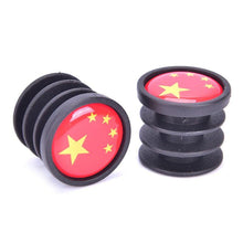 将图片加载到图库查看器，Lightweight Mini Bicycle National Flag Handlebar End Plugs For Mountain Road Bike Bicycle Grips Parts Protective Cover Handlebar Bar End Plugs Plastic Bike Handlebar End Caps For Road Bike Most Bicycle

