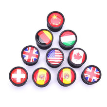 将图片加载到图库查看器，Lightweight Mini Bicycle National Flag Handlebar End Plugs For Mountain Road Bike Bicycle Grips Parts Protective Cover Handlebar Bar End Plugs Plastic Bike Handlebar End Caps For Road Bike Most Bicycle
