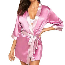 Load image into Gallery viewer, Lightweight Soft Women Comfortable Bathrobes Elegant Design Vintage Ladies Nightwear Ladies Sleepwear
