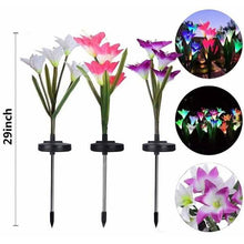 Load image into Gallery viewer, Lily Flower Multi-Color Changing LED Solar Powered Lights
