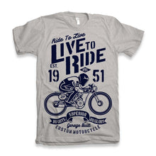 Load image into Gallery viewer, Live To Ride Men's Bamboo Viscose/Organic Cotton Short Sleeve Graphic T-Shirt
