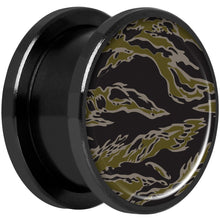 Load image into Gallery viewer, Tiger Camo Print Black Anodized Screw Fit Plug Set 5/8
