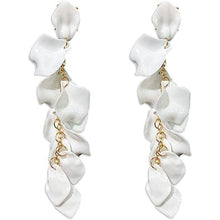 Load image into Gallery viewer, Long Acrylic Rose Petal Earrings
