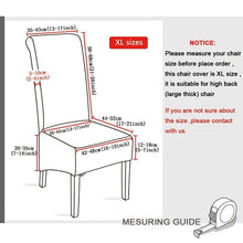 Load image into Gallery viewer, Long Backrest High Elastic Chair Cover European Backrest Seat Cover Home Washable Living Room Restaurant Hotel Party Banquet Dining Chair Cover Stretch Chair Slipcover, Spandex Elastic Removable Washable Chair Seat Covers Protector for Dining Room
