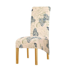 Load image into Gallery viewer, Long Backrest High Elastic Chair Cover European Backrest Seat Cover Home Washable Living Room Restaurant Hotel Party Banquet Dining Chair Cover Stretch Chair Slipcover, Spandex Elastic Removable Washable Chair Seat Covers Protector for Dining Room
