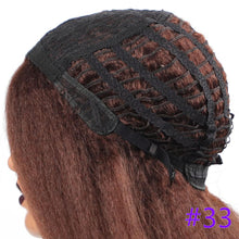 将图片加载到图库查看器，Long Kinky Straight Synthetic Wigs for Black Women Black Brown Blonde Ginger Red White Hair Afro Wigs Synthetic Hair  Wigs For Black Women Cosplay Wigs For Women
