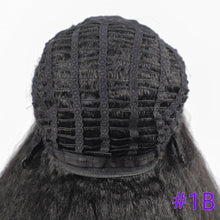 将图片加载到图库查看器，Long Kinky Straight Synthetic Wigs for Black Women Black Brown Blonde Ginger Red White Hair Afro Wigs Synthetic Hair  Wigs For Black Women Cosplay Wigs For Women
