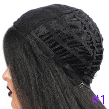 将图片加载到图库查看器，Long Kinky Straight Synthetic Wigs for Black Women Black Brown Blonde Ginger Red White Hair Afro Wigs Synthetic Hair  Wigs For Black Women Cosplay Wigs For Women
