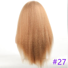 将图片加载到图库查看器，Long Kinky Straight Synthetic Wigs for Black Women Black Brown Blonde Ginger Red White Hair Afro Wigs Synthetic Hair  Wigs For Black Women Cosplay Wigs For Women
