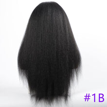 将图片加载到图库查看器，Long Kinky Straight Synthetic Wigs for Black Women Black Brown Blonde Ginger Red White Hair Afro Wigs Synthetic Hair  Wigs For Black Women Cosplay Wigs For Women
