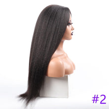 将图片加载到图库查看器，Long Kinky Straight Synthetic Wigs for Black Women Black Brown Blonde Ginger Red White Hair Afro Wigs Synthetic Hair  Wigs For Black Women Cosplay Wigs For Women
