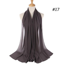 Load image into Gallery viewer, Long Lightweight Soft Solid Color Chiffon Scarfs Muslim Headscarf Hijab Scarf Shawls Wraps Hijab For Women 70*180cm
