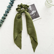 Load image into Gallery viewer, Long Ribbon Women Ponytail Scrunchies Scarf Elastic Hair Band Knotted Streamer Hair Ties Silky Satin Hair Rope Ponytail Holder Accessories for Women
