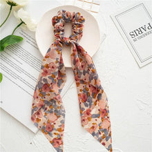 Load image into Gallery viewer, Long Ribbon Women Ponytail Scrunchies Scarf Elastic Hair Band Knotted Streamer Hair Ties Silky Satin Hair Rope Ponytail Holder Accessories for Women
