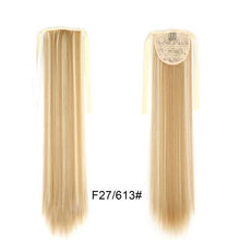 Load image into Gallery viewer, Long Straight Synthetic Hairpiece Ponytail Hair Natural Wrap Around Ponytail Chip in Hair Extensions Pony Tail Wig Synthetic Long Pony Tail Natural Black Comb In Ponytail Hair Pieces For Women
